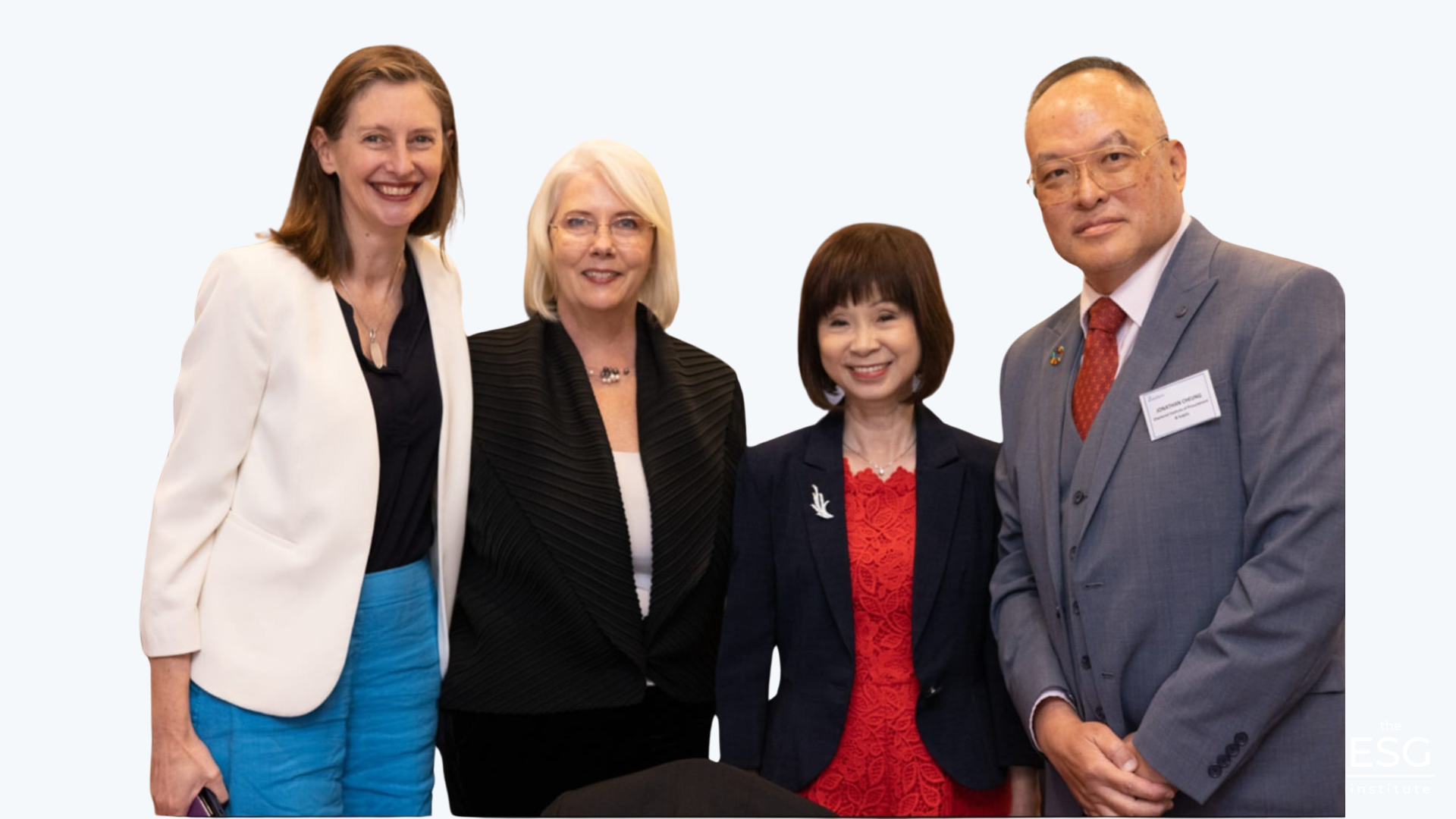 ESG Institute launch — Jane Douglas, Joanne Flinn, Dr Amy Khor and Jonathan Cheung